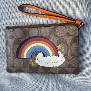 COACH- Rainbow Cloud Wristlet